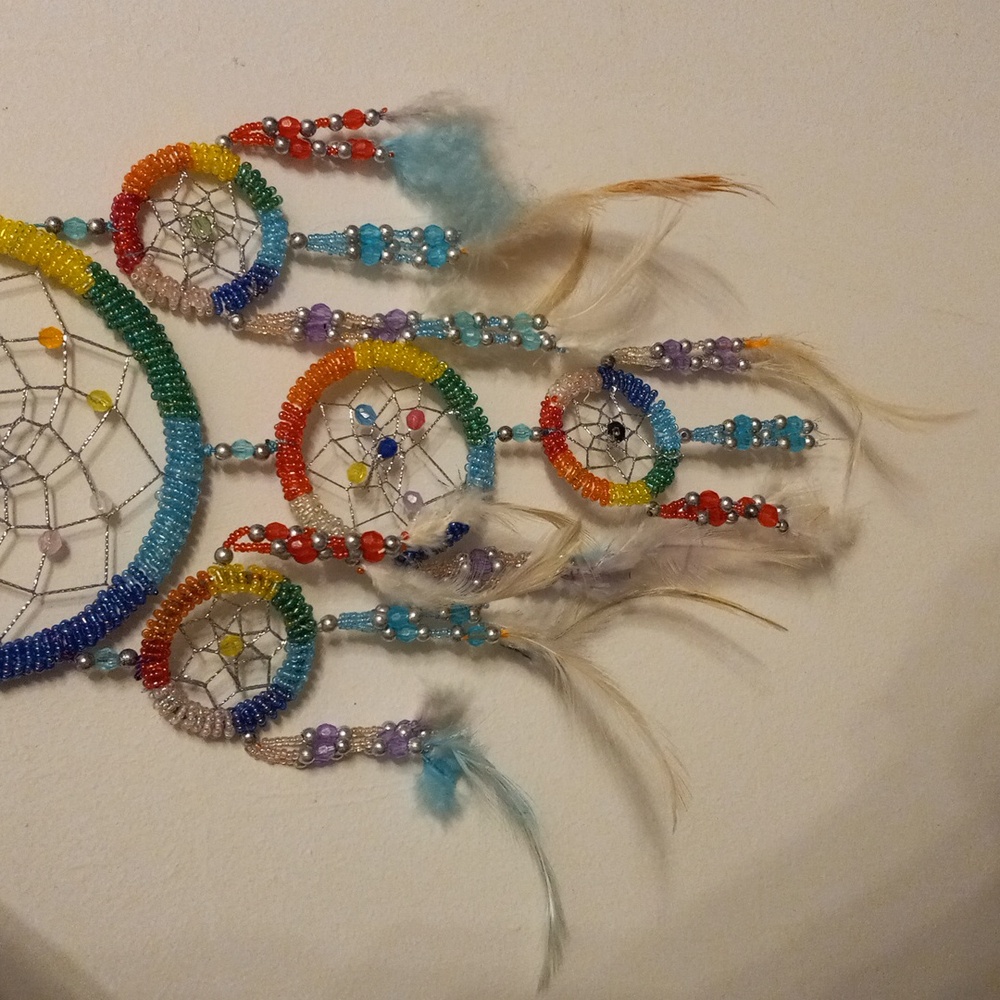 Colorful Beaded Dreamcatcher - Picture 3 of 4